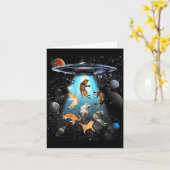 Funny Cat Men Women Graphic For Men Women Kids  カード (黄色い花)