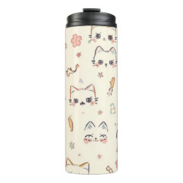 Funny Cat Meow Cartoon Pattern タンブラー