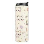 Funny Cat Meow Cartoon Pattern タンブラー (回転左)