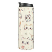 Funny Cat Meow Cartoon Pattern タンブラー (回転右)