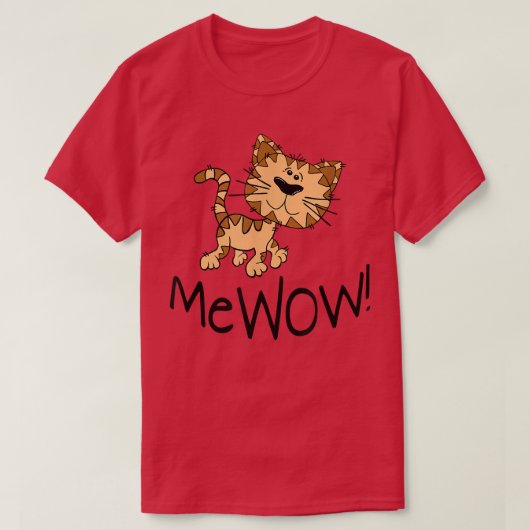 Funny Cat Mewow Kitten  Tシャツ (デザイン正面)