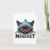 Funny Cat, Mindset Motivational Saying, Shark カード (正面)