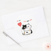 Funny Cat Mom Era ラウンドシール (封筒)