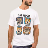 Funny Cat Mood Chart T-Shirt Tシャツ (正面)