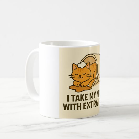Funny cat mug  コーヒーマグカップ (正面左)