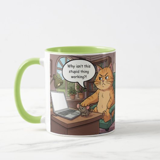 Funny cat mug マグカップ (左)
