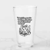 Funny Cat Mug – Introvert Humor Quote タンブラーグラス (正面)