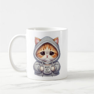 Funny Cat Mug Nope Not Today Coffee Cup Gift Fun コーヒーマグカップ