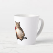 Funny Cat Mug – Pizza Lover Gift Coffee Cup カフェラテマグ (右アングル)