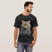 Funny Cat Mugshot Bad Kitty Cat Mom or Cat Dad Tシャツ (正面フル)