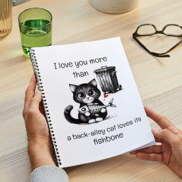 Funny Cat Notebook – Valentine Love Quote ノートブック