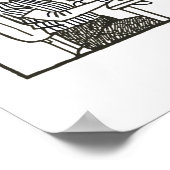 Funny Cat Office Work Humor Corporate Cartoon ポスター (角)