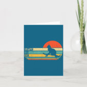 Funny Cat On Skateboard Retro Skateboarder  カード (正面)