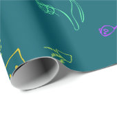 Funny Cat Pattern Gift Wrapping Papper ラッピングペーパー (ロールコーナー)