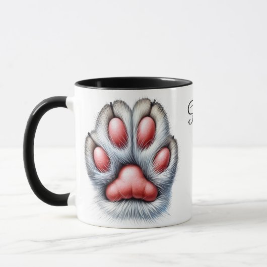 Funny Cat Paw Coffee Mug マグカップ (左)