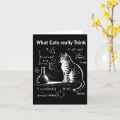 Funny Cat Physics Humor Design What Cats Really Th カード (黄色い花)