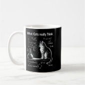 Funny Cat Physics Humor Design What Cats Really Th コーヒーマグカップ (左)