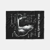 Funny Cat Physics Humor Design What Cats Really Th フリースブランケット (正面(横))