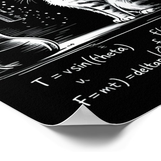 Funny Cat Physics Humor Design What Cats Really Th ポスター (角)