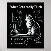 Funny Cat Physics Humor Design What Cats Really Th ポスター (正面)