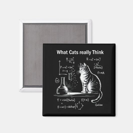 Funny Cat Physics Humor Design What Cats Really Th マグネット (正面/裏面)