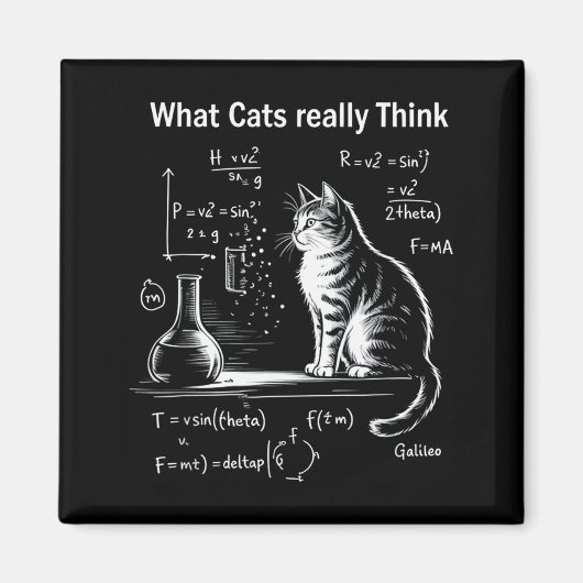 Funny Cat Physics Humor Design What Cats Really Th マグネット (正面)
