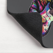 Funny Cat Playing Guitar Rock And Roll Men Women K マウスパッド (コーナー)