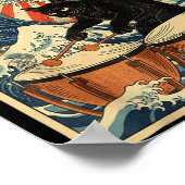 Funny Cat Playing Timpani For Jazz Musician Percus ポスター (角)