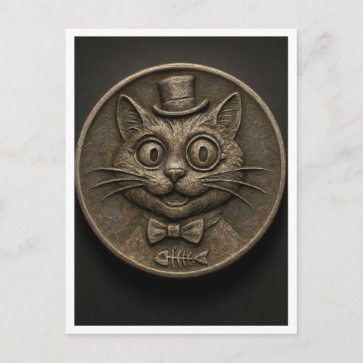 Funny cat. Postcard ポストカード (正面)