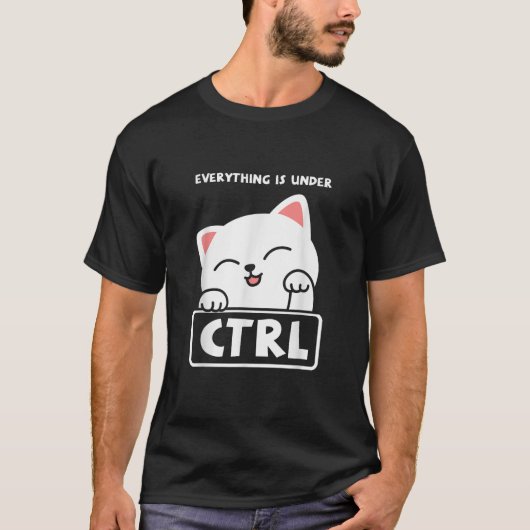 Funny Cat Programmer Developer Coder Computer Scie Tシャツ (正面)