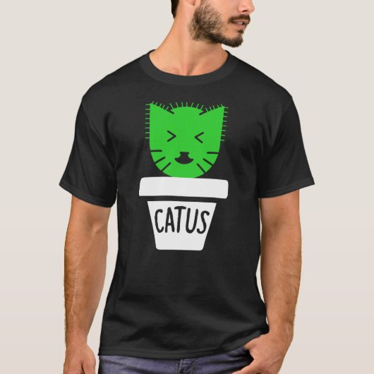 Funny Cat Pun - Catus Tシャツ (正面)