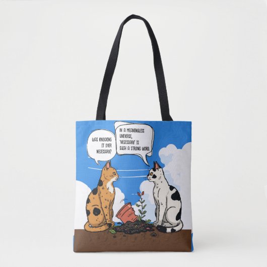 Funny Cat Quote Witty Cat Lover Tote トートバッグ (正面)