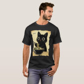 Funny Cat Ramen Graphic Tee Japanese Kawaii Anime  Tシャツ (正面フル)