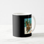 Funny Cat Reindeer Santa Christmas Design For Men コーヒーマグカップ (正面右)