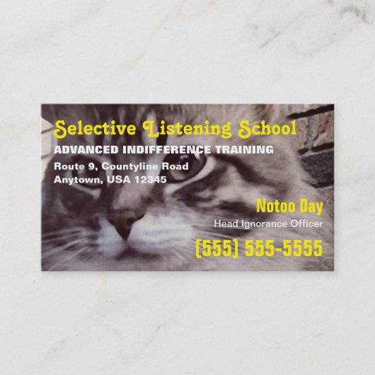 Funny Cat Selective Listening School 名刺 (正面)