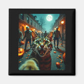 Funny Cat Selfie Halloween Zombies Humor マグネット (正面)