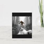 Funny Cat Selfie With Bigfoot 67 Six Seven Meme Me カード (正面)