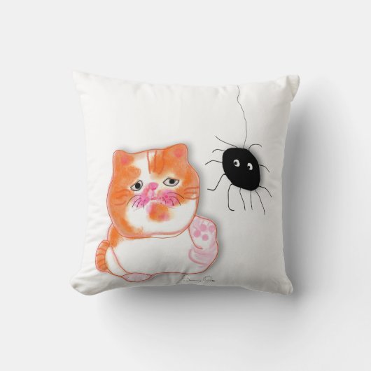 Funny cat series pillow クッション (正面)