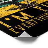 Funny Cat Shirt, It's Fine I'm Fine Everything Is  ポスター (角)