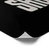 Funny Cat Shut Your MEOWth (dark) ポスター (角)