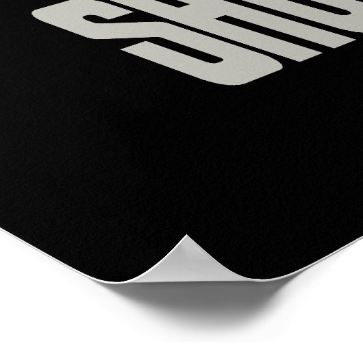 Funny Cat Shut Your MEOWth (dark) ポスター (角)