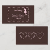 Funny Cat Sitting 名刺 (正面/裏面)