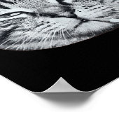 Funny cat smoking cigarette tabby cat meme brainro ポスター (角)