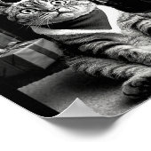 Funny Cat Taking A Selfie Christmas Xmas Pajamas H ポスター (角)