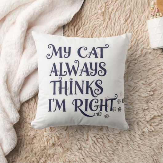 Funny Cat Text クッション (ブランケット)