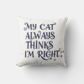 Funny Cat Text クッション (正面)