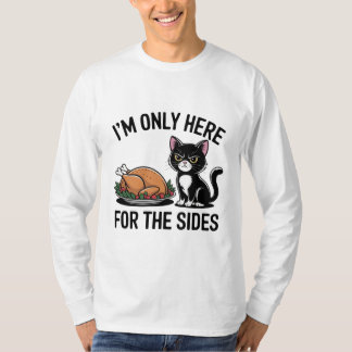Funny Cat Thanksgiving Sides Shirt Tシャツ