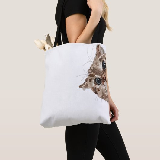 Funny Cat Tote Bag トートバッグ (クローズアップ)