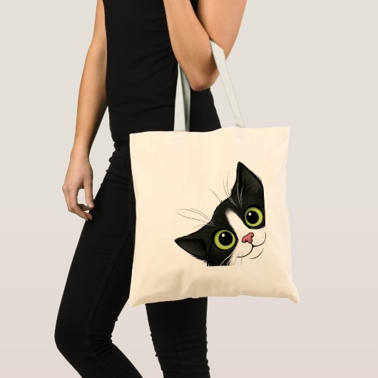 Funny Cat Tote Bag トートバッグ (正面(商品))