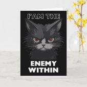 Funny Cat Trump By Funny Vote For Trump Cats 2024  カード (黄色い花)